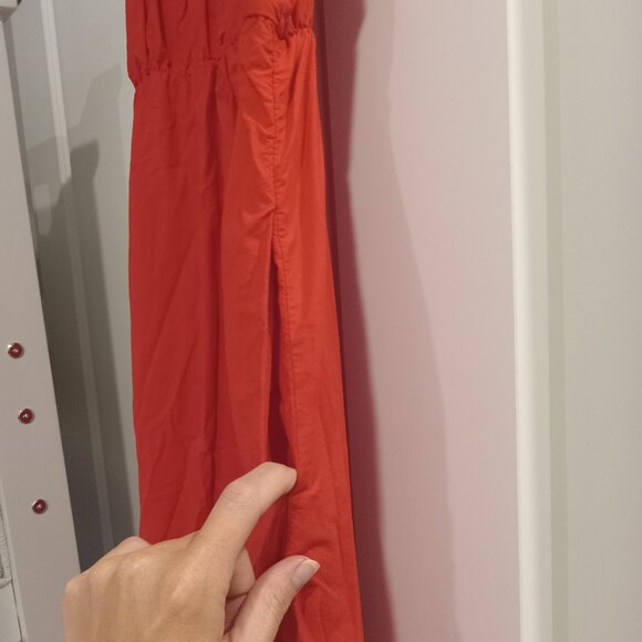 NEW Universal Thread Bright Red Small Flutter Cap Sleeve Maxi Dress - Picture 5 of 7